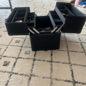 Black Makeup Train Case